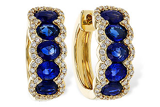 H302-25826: EARRINGS 2.32 TW SAPPHIRE 2.57 TGW