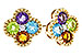 H302-26772: EARRINGS 1.88 SEMI-PREC (AMY,BT,CIT,PER) 1.93 TGW