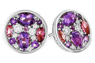 H302-26817: EARR .82 TW SEMI-PRECIOUS (P.TOUR, AMY) .98 TGW