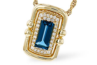 H303-09499: NECK .84 LONDON BLUE TOPAZ .96 TGW (8x4MM LBT)