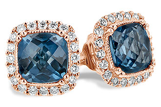 K216-74026: EARR 2.14 LONDON BLUE TOPAZ 2.40 TGW (6MM LBT)