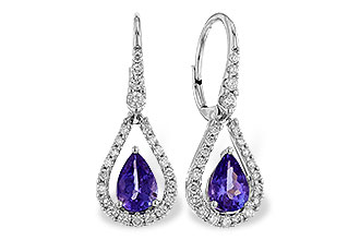 K302-19499: EARR 1.48 TW TANZANITE 1.98 TGW (7x5 PEAR)