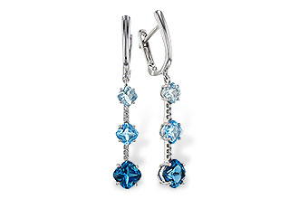 K302-19526: EARRINGS 2.41 TW BLUE TOPAZ 2.45 TGW