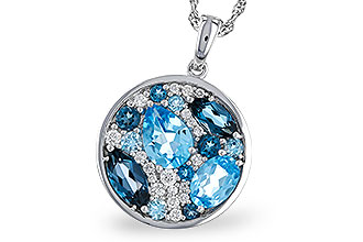 K302-22217: NECKLACE 2.31 TW BLUE TOPAZ 2.48 TGW