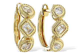 K302-25899: EARRINGS .42 TW FANCY CUT DIAS
