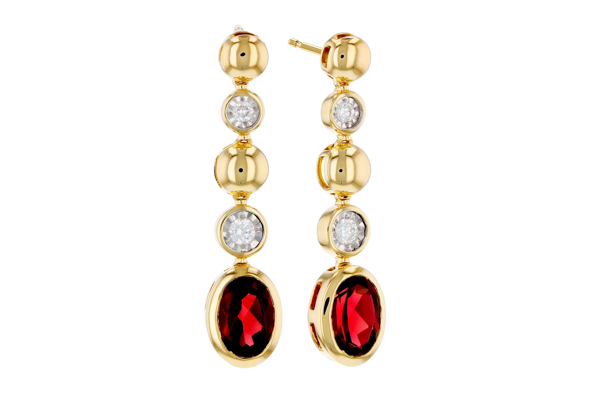 K303-10435: EARRINGS 1.76 TW GARNET 1.86 TGW