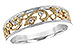 L214-96753: LDS WED RG WG SHANK/YG INSERT .05 TW