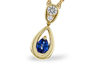 L302-21326: NECKLACE .21 SAPPHIRE .27 TGW (4x3 SAPP)
