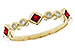 L302-22262: LDS WED RG .22 RUBY .27 TGW