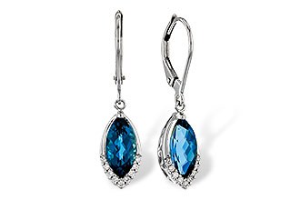 L302-25908: EARR 2.42 TW LONDON BLUE TOPAZ 2.50 TGW (9x5MM MQ)