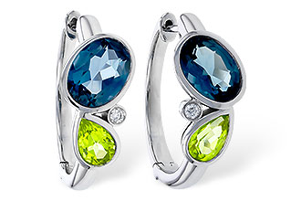 L302-26790: EARRINGS 2.97 SEMI-PREC (PER,LBT) 3.00 TGW