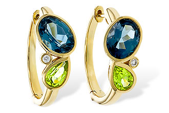 L302-26790: EARRINGS 2.97 SEMI-PREC (PER,LBT) 3.00 TGW