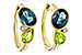 L302-26790: EARRINGS 2.97 SEMI-PREC (PER,LBT) 3.00 TGW