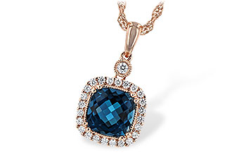 M216-74008: NECK 1.63 LONDON BLUE TOPAZ 1.80 TGW (7MM LBT)