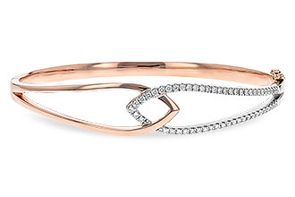 M216-80444: BANGLE BRACELET .50 TW (ROSE & WG)
