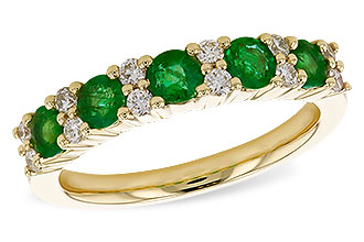 M301-34980: LDS WED RG .70 EMERALD .94 TGW