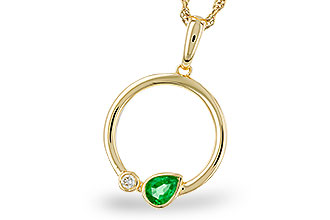 M302-20435: NECKLACE .20 EMERALD .22 TGW
