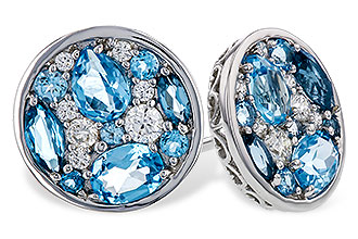 M302-22217: EARRINGS 1.02 TW BLUE TOPAZ 1.18 TGW