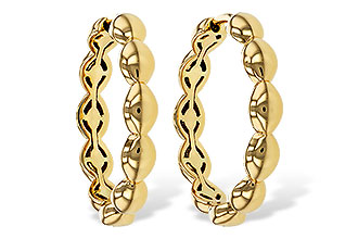 M302-25835: GOLD EARRINGS (21MM)