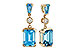 M302-25880: EARRINGS 2.37 TW BLUE TOPAZ 2.44 TGW