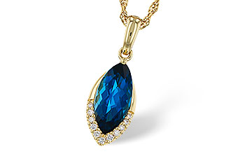 M302-25908: NECK 2.14 LONDON BLUE TOPAZ 2.20 TGW (12x6MM MQ)