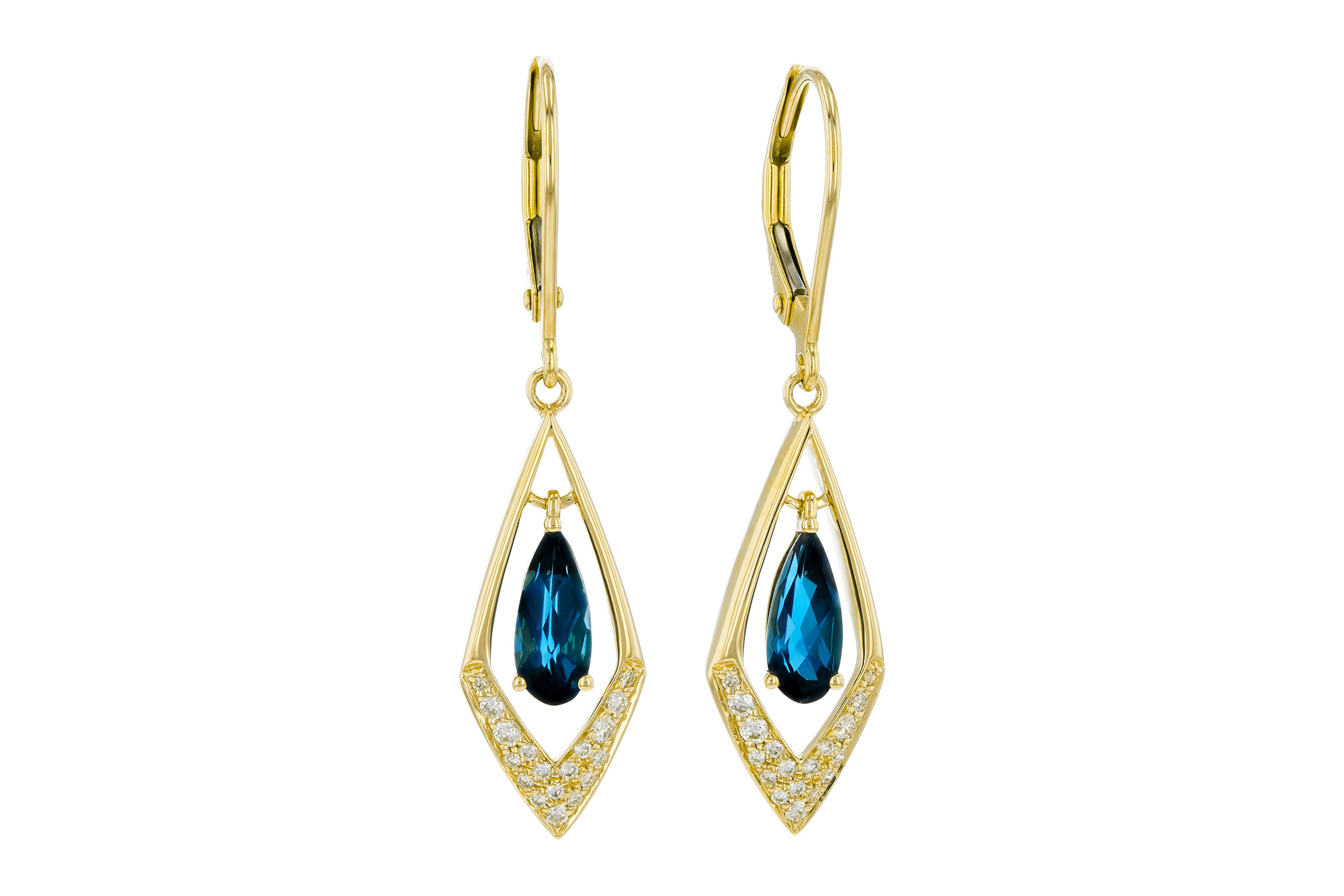 M303-11299: EARR 1.07 TW LONDON BLUE TOPAZ 1.22 TGW